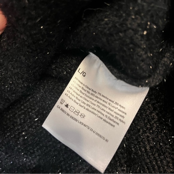 Lululemon Wool-Blend Jacquard Sweater Knit Leopard Graphite Grey Black Large - Picture 3 of 14